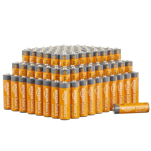 Amazon Basics 100-Pack AA Alkaline High-Performance Batteries, 1.5 Volt, 10-Year Shelf Life