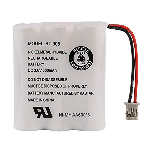 Uniden BT-905 Replacement Rechargeable Battery for Many Uniden Phone Systems and Cordless Handsets, Nickel Metal Hydride Rechargeable Battery, DC 3.6V 600mAh