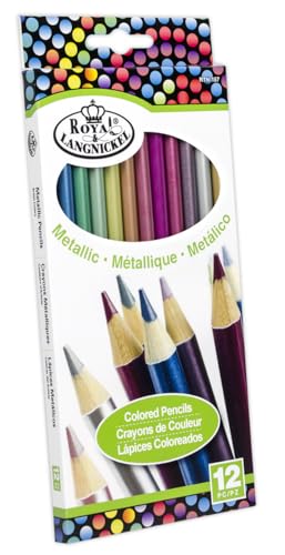 ROYAL BRUSH RTN-157 Metallic Colored Pencils-12/Pkg