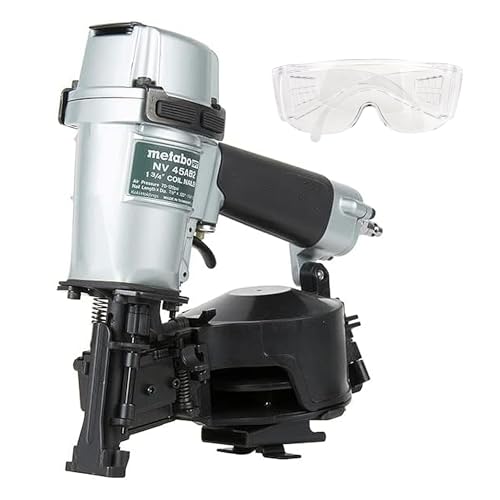 Metabo HPT Roofing Nailer, Pro-preferred Pneumatic Power Nailers in Roofing tools, Pneumatic Roofing Nailer for Asphalt Roofing Shingles, Nailer 16 Degree 7/8″ to 1-3/4″ Roofing Nails, NV45AB2