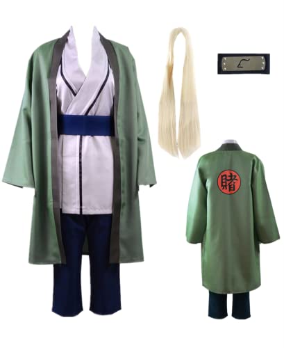 GDXMCCOS Anime tsunade Cosplay Costume Green robe clothing party Halloween suit (3X-Large)