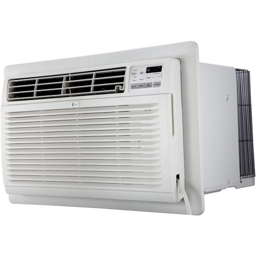 LG 11,200 BTU Through-the-Wall Air Conditioner, Cools 550 Sq.Ft. (22' x 25' Room Size), Electronic Control with Remote, 2 Cooling & Fan Speeds, 4-Way Air Deflection, Auto Restart, 230/208V