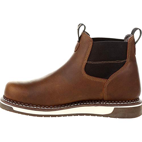 Georgia Boot Men's AMP LT Wedge Chelsea Boot, Brown, 10.5