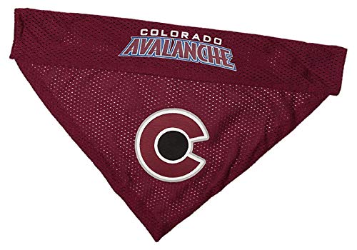Pets First NHL Colorado Avalanche Bandana for Dogs & Cats, Small/Medium. - Cute & Stylish Bandana! The Perfect Hockey Fan Scarf Bandana, Great for Birthdays Or Any Party!