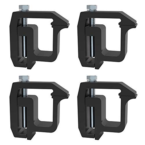 Mounting Clamps Truck Caps Camper Shell Replacement for Chevy Silverado Sierra 1500 2500 3500, Dakota Ram 1500 2500 3500, F150 F250, Titan, Tundra 4 PCS (Black)