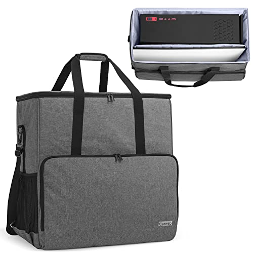 CURMIO Desktop Computer Carrying Case, All in One PC Travel Bag for Tower and Monitor, Keyboard, Cable and Mouse, Earphone, Bag Only, Grey