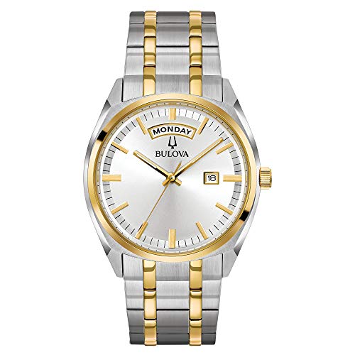 Bulova Men's Classic Surveyor 2-Hand Day/Date Quartz Watch, Luminous Hands, 39mm