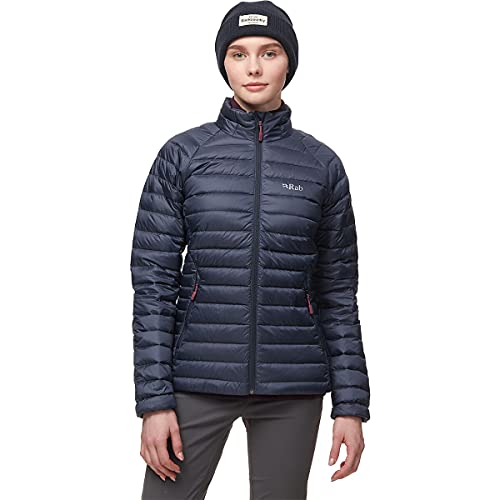RAB Women's Microlight Down Jacket for Hiking, Climbing, and Skiing - Steel - Small