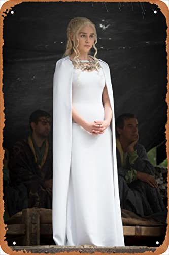 Emilia Clarke Poster 2Famous Retro Metal Tin Sign 8x12 Inch