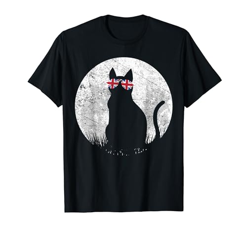 Cat Sunglasses UK British Flag England Pet Cats Feline Cat T-Shirt