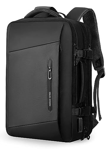 MARK RYDEN Travel Backpack for Men, 45L Flight Approved Carry on Backpack, 17.3 Inch Laptop Backpack with USB Charging Port, Waterproof Business Backpack