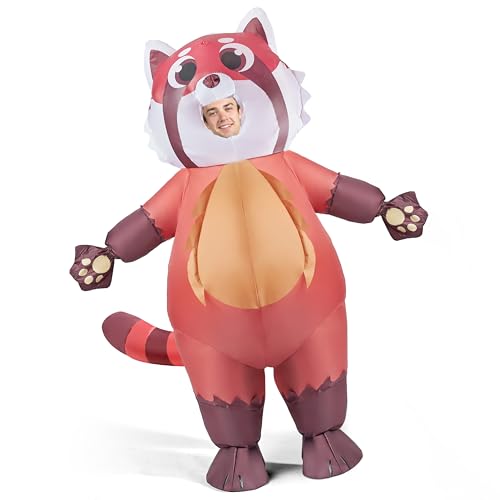 Spooktacular Creations Adult Inflatable Costume Full Body Red Panda Air Blow-up Deluxe Halloween Costume