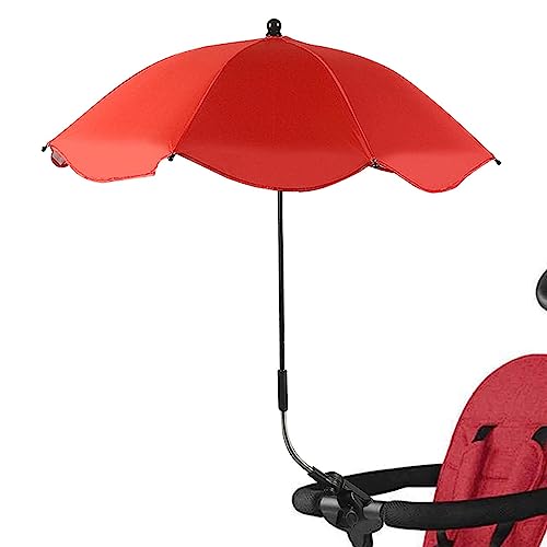 ZURDOX Toddler Pram Umbrella,Clip On Sun Umbrella for Chair, Pram Sunshade, Portable UV Protection Stroller Sun Shade Umbrella with Adjustable Clamp, Sun Shade Umbrella for Toddler Kids