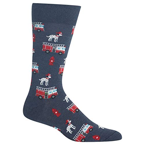Hot Sox Mens Fireman Socks, Denim Heather, 1 Pair, Mens Shoe 6-12.5