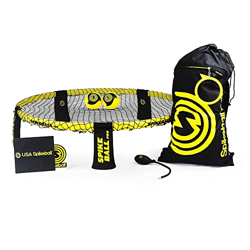 Spikeball Pro Kit - Spikeball Pro Game Set - Outdoor Sports & Outdoor Family Games - Includes 2 Balls, 1 Pro Net, Backpack, Registration to Tournaments & Portable Ball Pump & Gauge