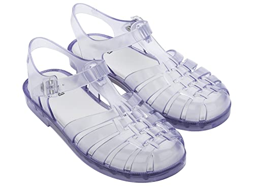 Melissa Possession Jelly Sandal for Women - The Iconic 90s Original Jelly Shoe, Fisherman’s Sandal with Adjustable Strap and Side Buckle, Clear, 9