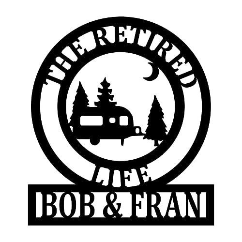 PK Décor Camper Retired Life Gifts - RV Retirement Gift Idea - Retirement Gifts for Women or Men for Campsite (Retired Life)