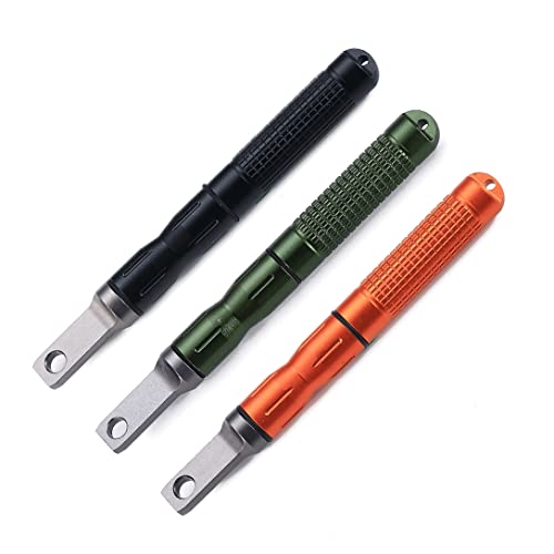 Compact Fire Starter, with Scraper Striker, DOSMAMZ 3PCS Replaceable Threaded Ferro Rods Flint Fire Steel Magnesium Rod, Cool & Unique Gift for Men Dad Boy