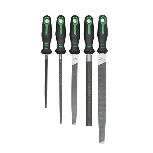 Nicholson 5 Pc. 6, 8' & 10' Anniversary File Set with Ergonomic Handles - 22150HIN, Multicolor, One Size