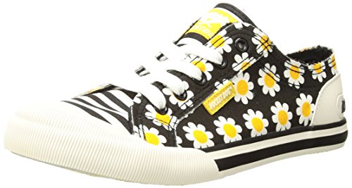 Rocket Dog womens Jazzin Sneaker, Daisy Black, 10 US