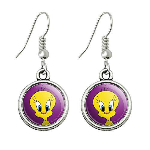 Looney Tunes Tweety Bird Novelty Dangling Drop Charm Earrings