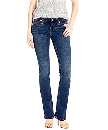True Religion Women's Becca Mid Rise Bootcut Jean, Indigo Upgrade, 28