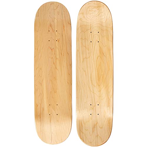 Moose Blank Skateboard Deck - Premium 7-Ply Maple Construction, Natural Wood, 8.5'