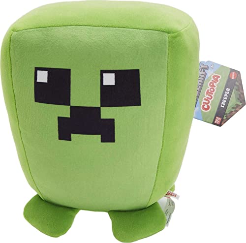 Minecraft Cuutopia 10-in Creeper Plush Character, Soft Rounded Pillow Doll, Video Game-Inspired Collectible Toy Gift for Ages 3 Years & Older