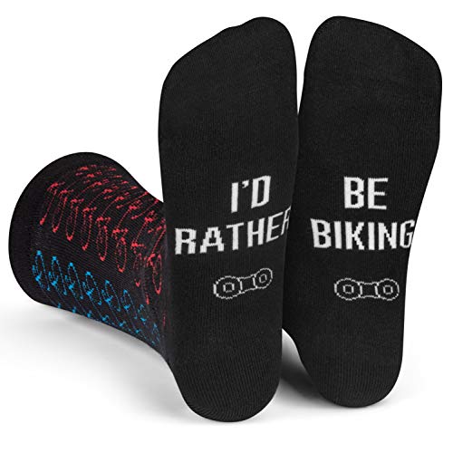 I'd Rather Be Biking Socks for Men who Love to Bike - Funny Gifts for Bikers