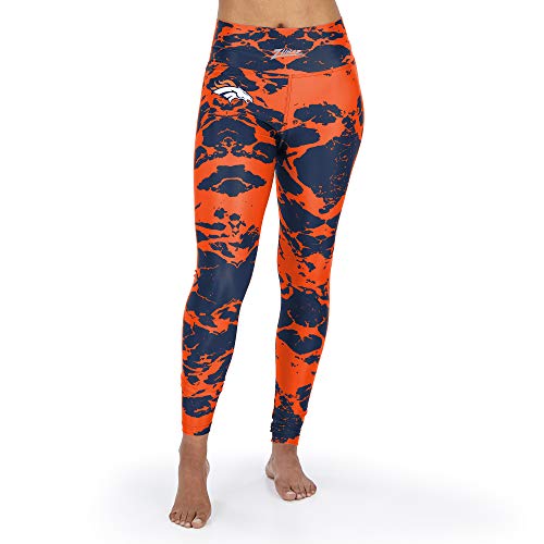 Officially Licensed Zubaz Women's NFL NFL Women's Lava Legging, Denver Broncos, Size Medium