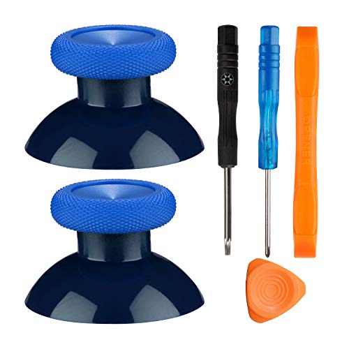 TOMSIN Replacement Thumbsticks for Xbox One/ PS4 Controllers, True Rubberized Original Joysticks for Xbox One S (2 Pcs) (Blue)