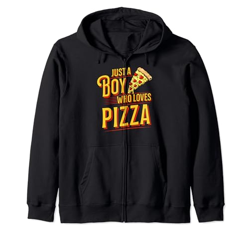 Just A Boy Who Loves Pizza Themed Birthday Party Zip Hoodie