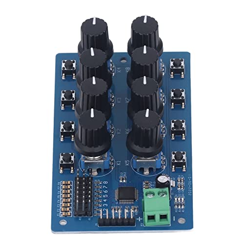 8 Channel Servo Controller, Onboard STM32 Knob Control 2 Modes LED Indicator 8 Way Steering Gear Controller PCB for RC