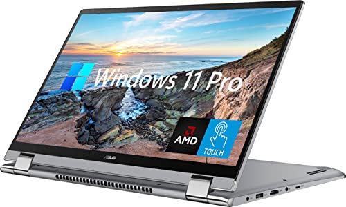 asus Touchscreen 15.6'' ZenBook Laptop with Windows 11 Pro, Full HD IPS Display, AMD Ryzen 7 5700U Processor, NVIDIA GeForce MX450, Backlit Keyboard, Gray (8GB RAM | 1TB PCIe SSD)