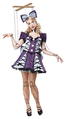 California Costumes Women's Marionette, Eggplant/Silver, Medium