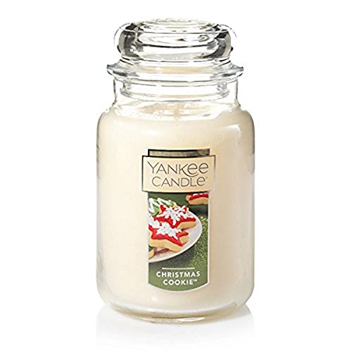 Yankee Candle Christmas Cookie Scented, Classic 22oz Large Jar Single Wick Candle, Over 110 Hours of Burn Time | Holiday Gifts for All