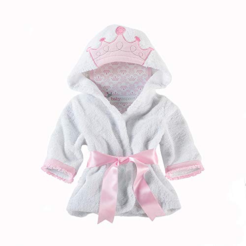 Baby Aspen Little Princess Hooded Towel Robe, Baby Shower Gifts, 0-9 Months, Baby Bath Towel/Spa Robe