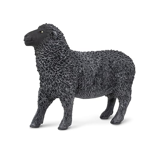 Safari Ltd. Black Sheep Figurine - Realistic, Hand-Painted 3.25' Model Figure - Educational Toy for Boys, Girls & Kids Ages 3+