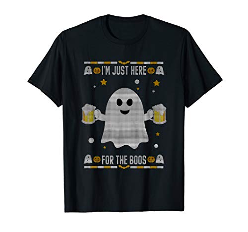 I'm Just Here for The Boos | Halloween Ghost Beer Party Gift T-Shirt