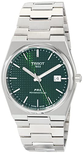 Tissot Mens PRX Powermatic 80 316L Stainless Steel case Automatic Watch, Grey, Stainless Steel, 12 (T1374071109100)
