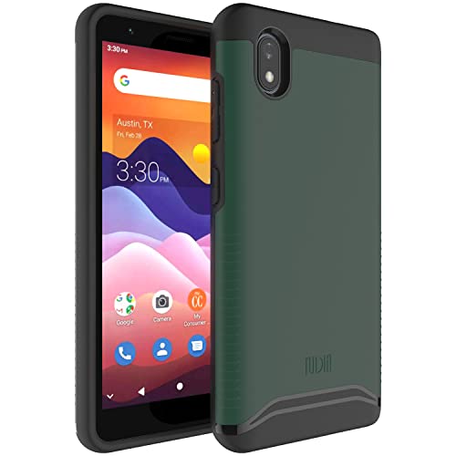 TUDIA DualShield Designed for ZTE Avid 579 Phone Case Z5156CC / Blade A3 Joy/Nubia Blade A5 Plus Phone Case, [Merge] Shockproof Military Grade Slim Dual Layer Protective Case - Hunter Green