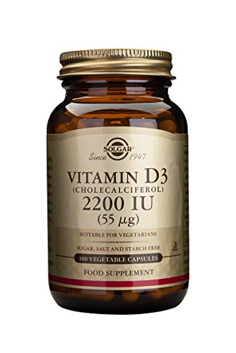 Solgar Vitamin D3 (Cholecalciferol) 55 mcg (2200 IU), 100 Vegetable Capsules - Helps Maintain Healthy Bones & Teeth - Immune System Support - Non-GMO, Gluten Free, Dairy Free, Kosher - 100 Servings