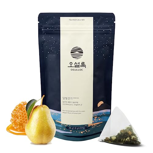 OSULLOC Moon Walk Tea (Korean Pear Flavor) | Premium Blended Tea Bag | Sweet Fruit Tea | 20 Count, 1.27oz