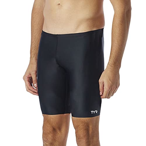 TYR Men's Standard Durafast One Jammer Swimsuit, Black, 32
