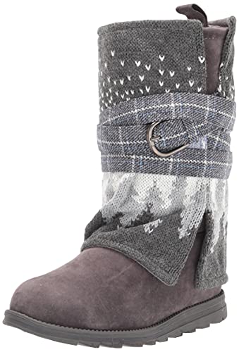 MUK LUKS womens Lukees By Muk Luks Women's Sigrid Nikki Too Fashion Boot, Charcoal, 7 US