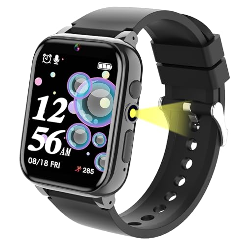 JYNZYUPO Smart Watch For Kids,1.7' Smart Watch With Selfie Camera And 26 Games Camera Video Recorder Music Alarm Calculator Calendar Flashlight Stopwatch Pedometer Gift Toys For 3-12 Years Old Boys And Girls