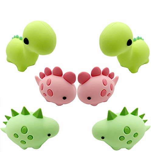 Cable Protector Fits iPhone iPad Android Sumsung Galaxy Cable Plastic Jurassic Plant-Eater Dinosaur Phone Accessory USB Charger Data Protection Cover Chewers Earphone Cord Bite 6 Pack (6 Pack)