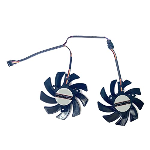 REMSEY 2PCS FDC10U12S9-C FD7010H12S 85MM 4PIN Graphics Fan Compatible for XFX R9 390/390X 8G RX480 RX470 Sapphire R9 270X 280X HD7870 Cooler Fans Kindly (Color : FD7010H12S)