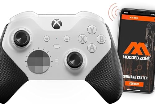 MODDEDZONE CORE Smart Anti recoil,Modded controller compatible with Xbox One & PC.Take your gaming to the next level. Controller with APP. (White)