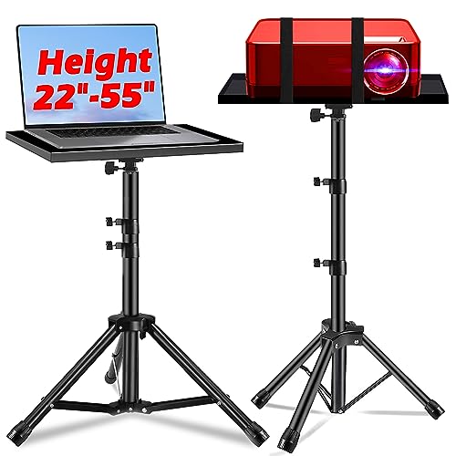 REHOSEUP Projector Stand- Laptop Stand ,Projector Tripod with Phone Holder,Tripod for Projector,DJ Equipment,Projector Stand for Outdoor Movies,Office, Home, Stage or Studio (55Inch)